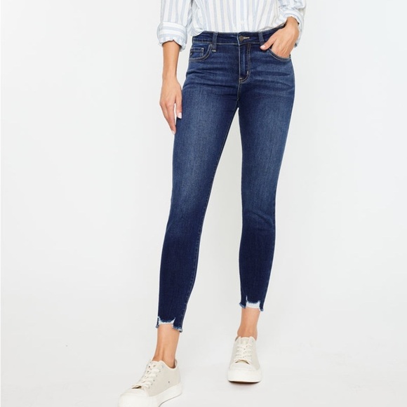 KanCan • Skinny Crop Fray Hem Jeans - Picture 1 of 11